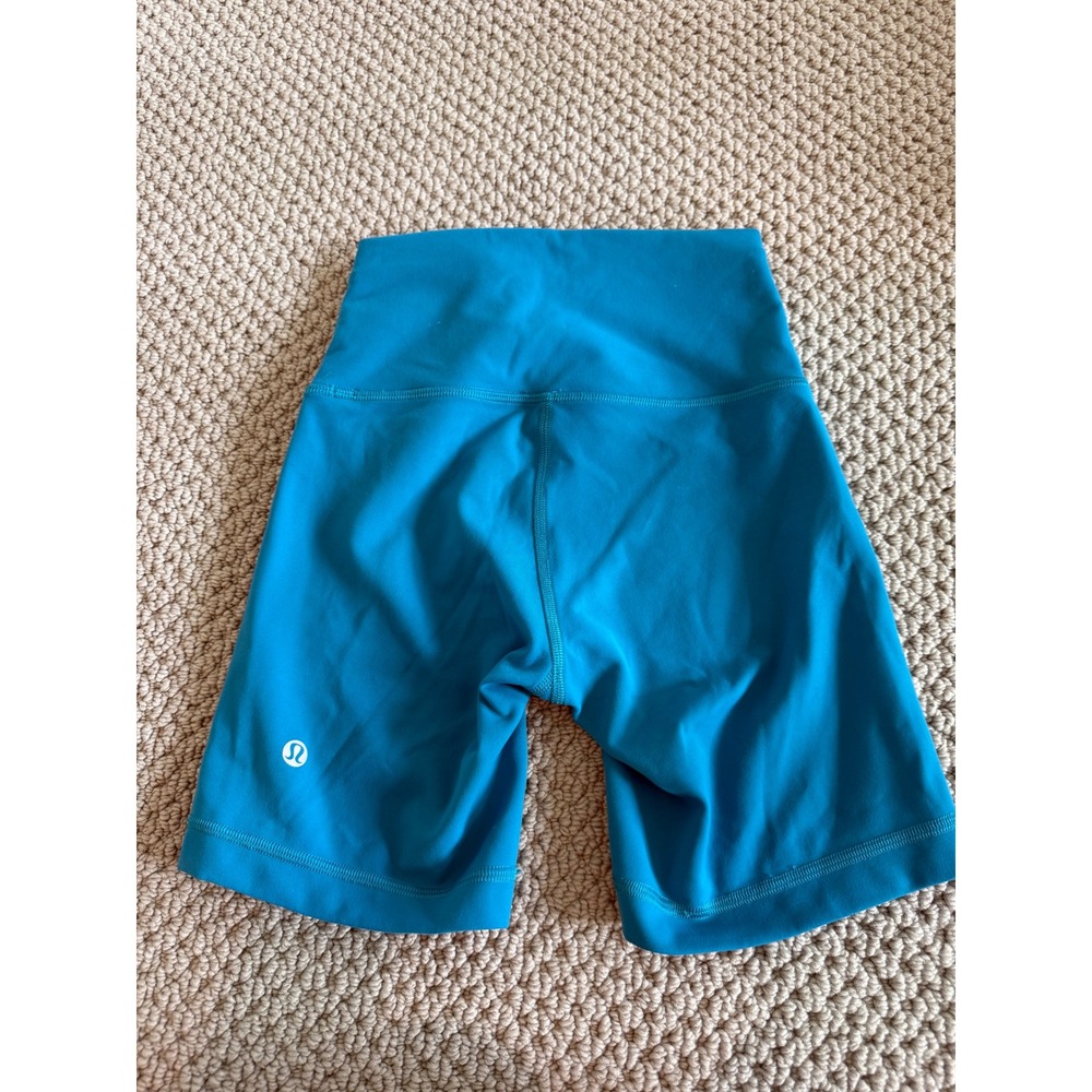 Lululemon Align High-Rise Short 6 Nulu Teal Blue Yoga Athletic Size 2 - Picture 2 of 7